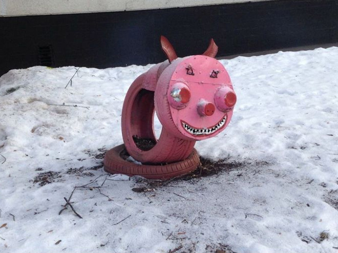 Creepy Russian playground from hell.