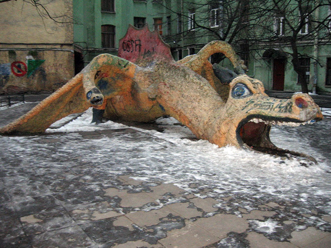 Creepy Russian playground from hell.