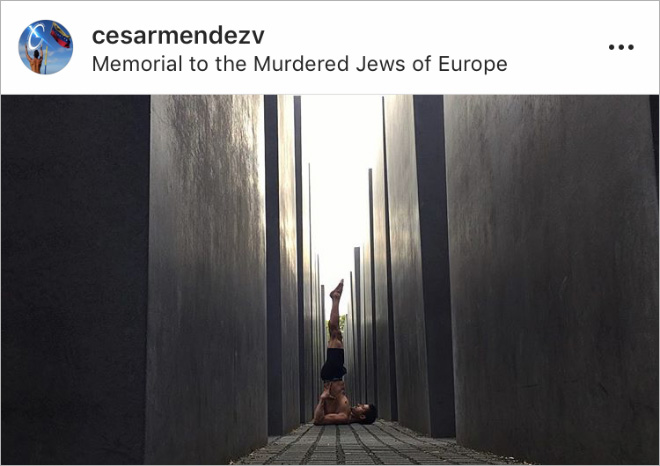 When selfie generation visits Holocaust Memorial in Berlin...