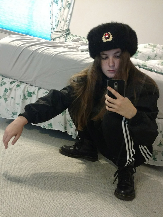 Russians love squatting while wearing tracksuits.