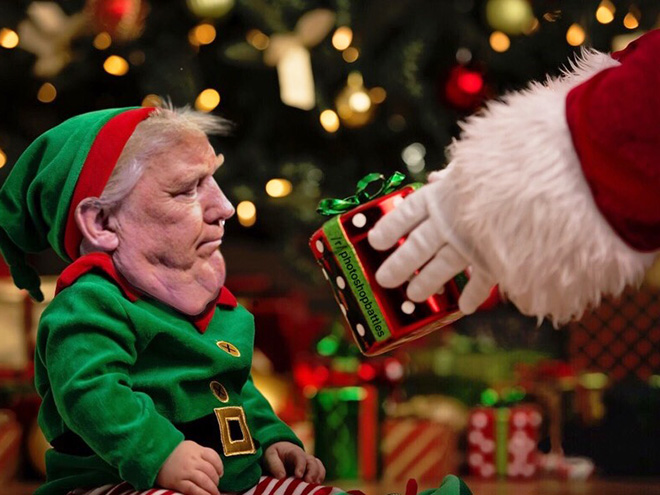 Trump's chin meets Photoshop.