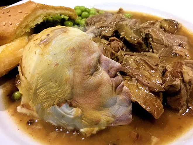 Trump's chin meets Photoshop.