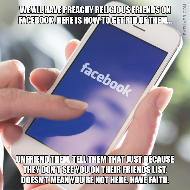 How to deal with Facebook preachers.