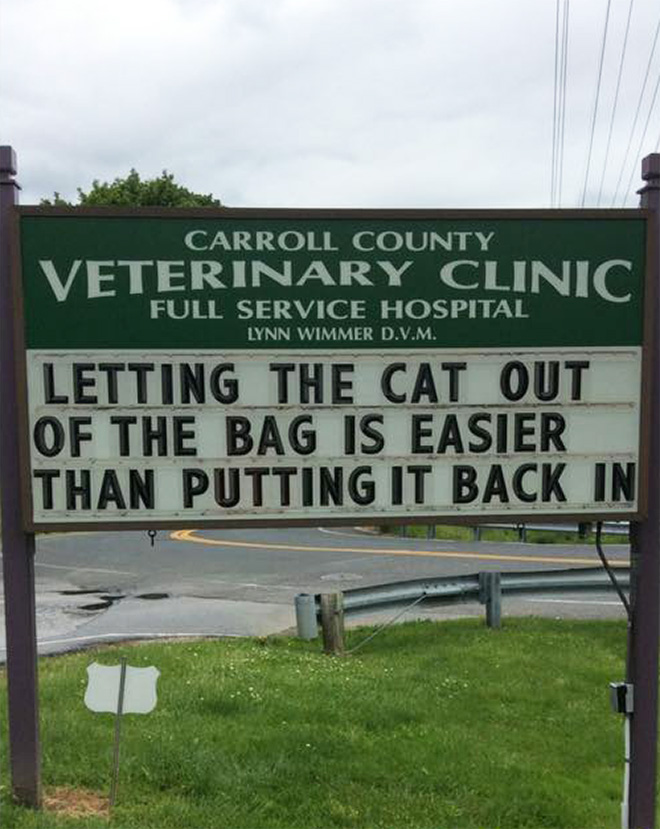 Awesome vet sign.