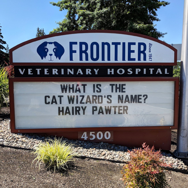 Awesome vet sign.