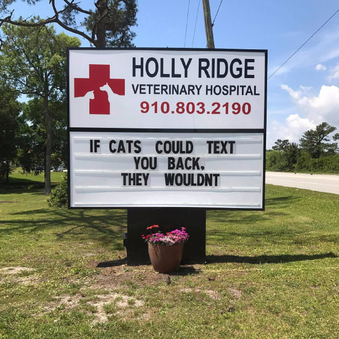 Awesome vet sign.