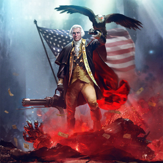 Badass patriotic portrait.