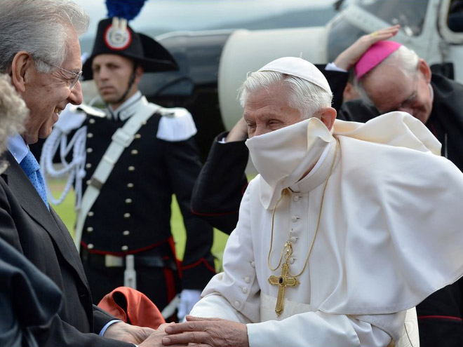 Pope vs. wind.