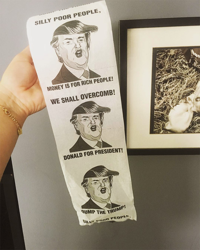 Trump toilet paper.