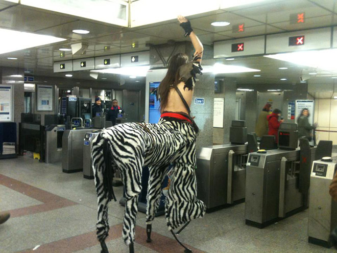 The things you see on subway...