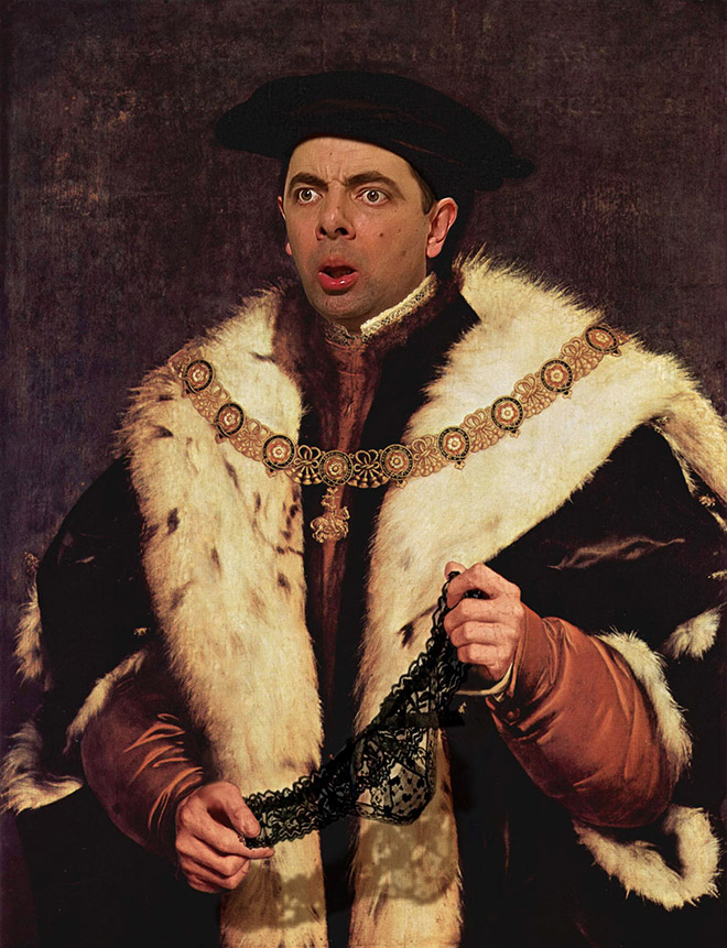 Everything is better with Mr. Bean. Even classic paintings.