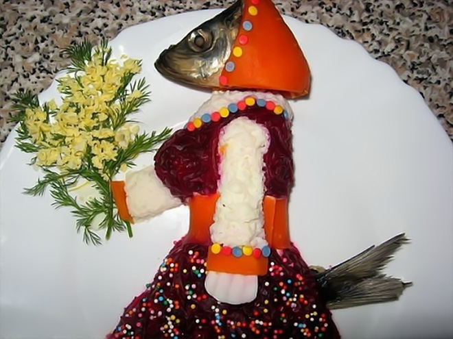 Crazy Russian food art.