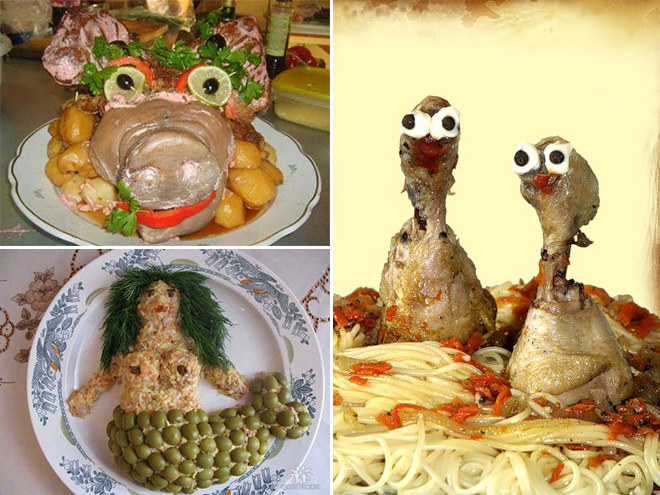 Crazy Russian food art.