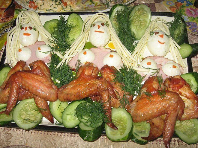 Crazy Russian food art.