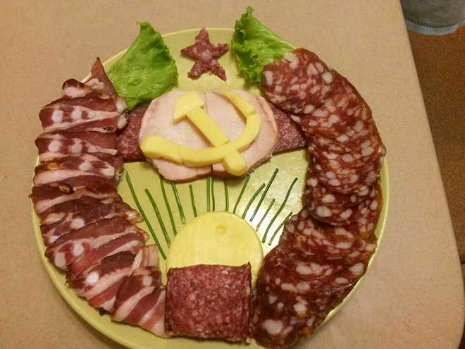 Crazy Russian food art.