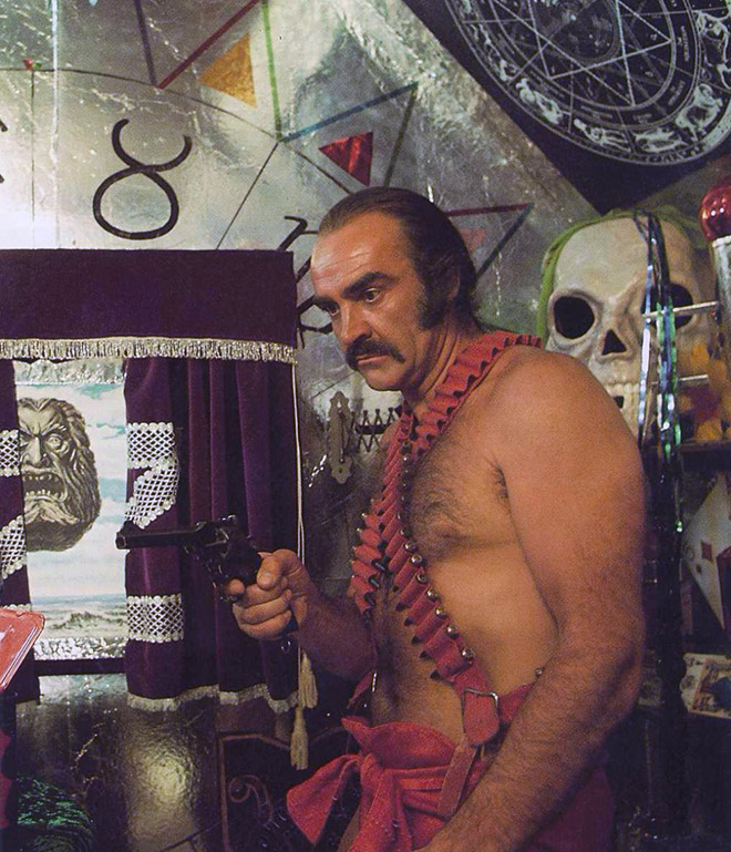 Screenshot from a Zardoz movie.