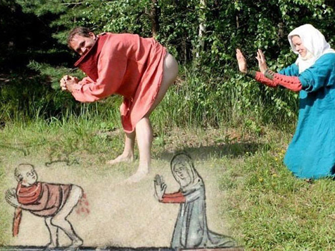 Funny medieval art recreation.