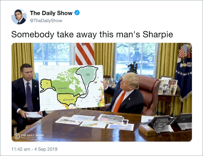 Trump thinks he can fix anything with a sharpie.