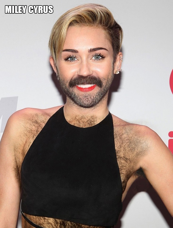 She looks so great with a beard, right?