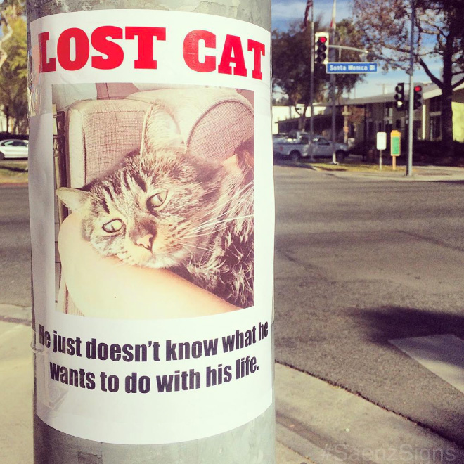 Clever fake poster by comedian Jason C. Saenz in California.