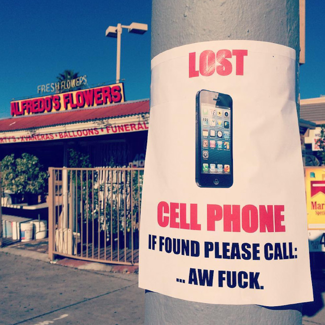 Clever fake poster by comedian Jason C. Saenz in California.