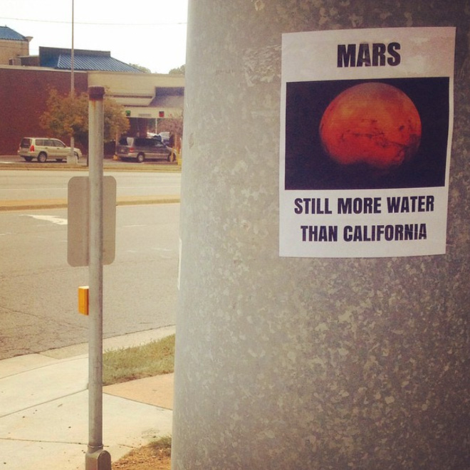 Clever fake poster by comedian Jason C. Saenz in California.