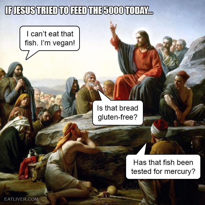 If Jesus tried to feed the 5000 today...