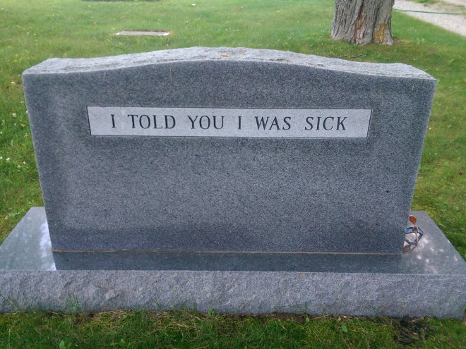 Clever gravestone.