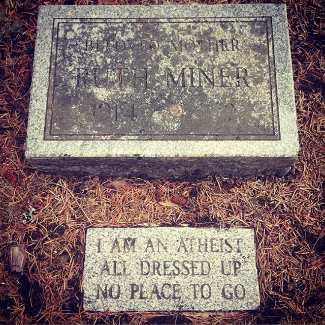 Clever gravestone.