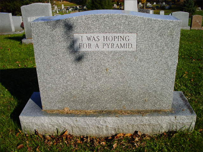 Clever gravestone.