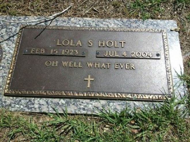 Clever gravestone.