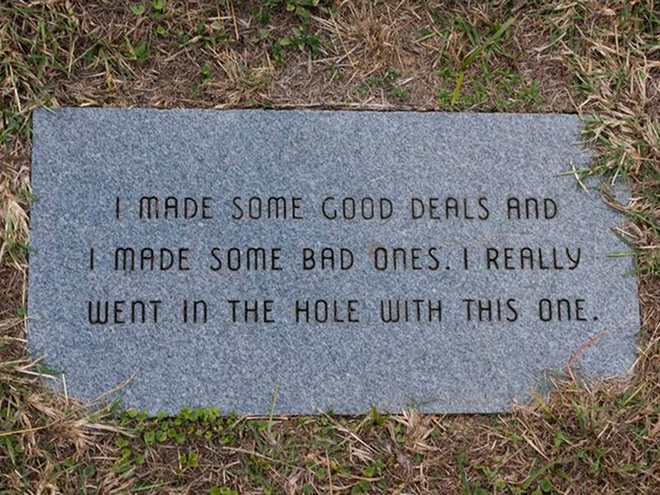 Clever gravestone.