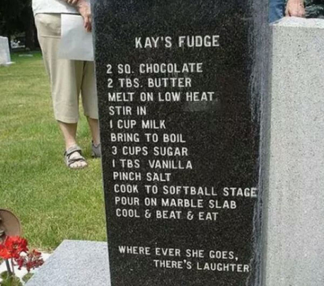 Clever gravestone.