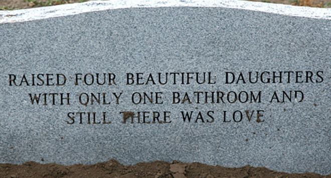 Clever gravestone.