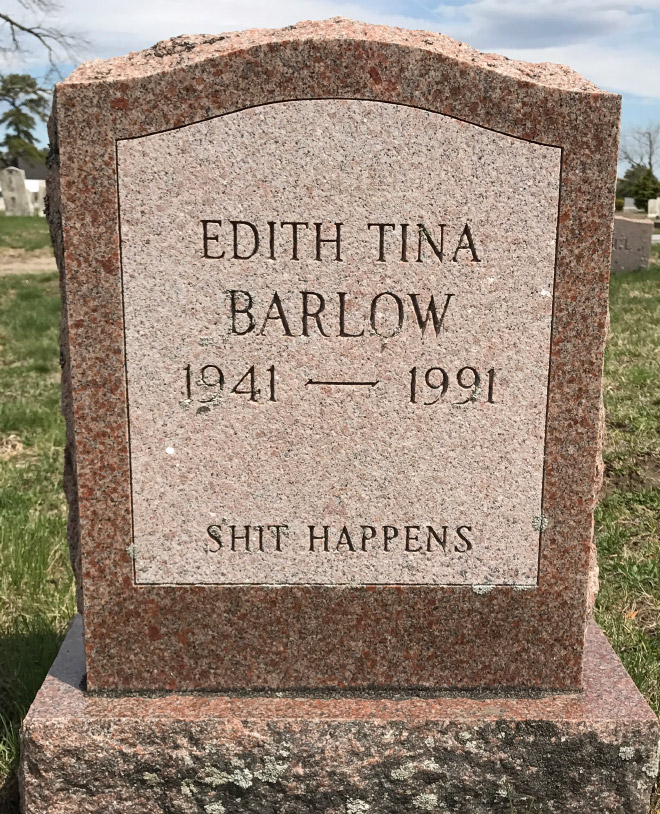 Clever gravestone.