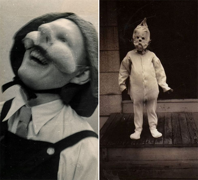 Creepy vintage halloween costumes from hell.
