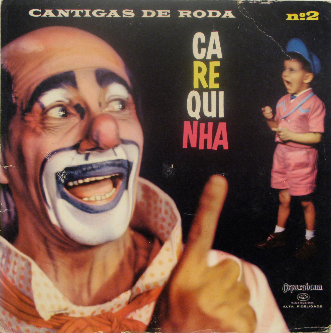 Creepy vintage clown album cover.