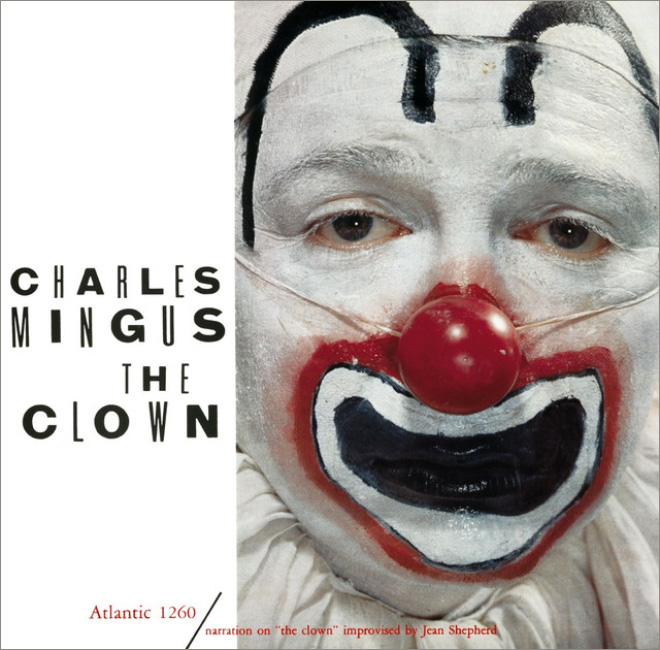 Creepy vintage clown album cover.