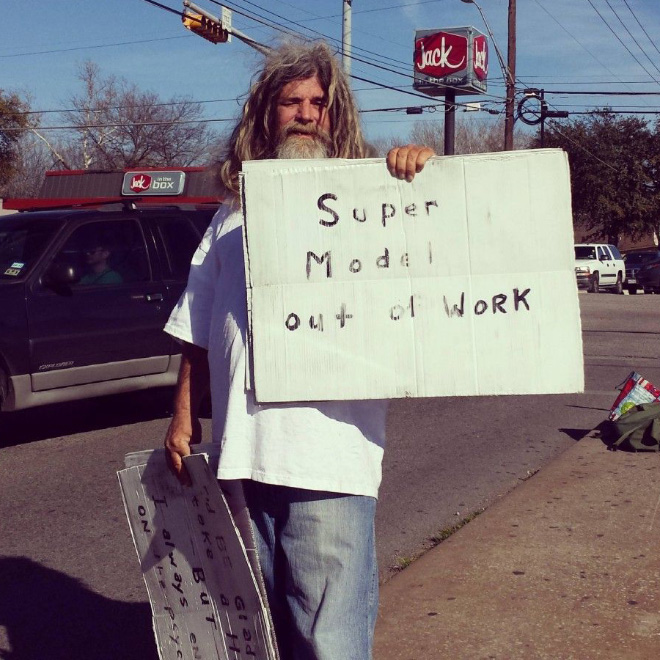 Hilarious homeless sign.