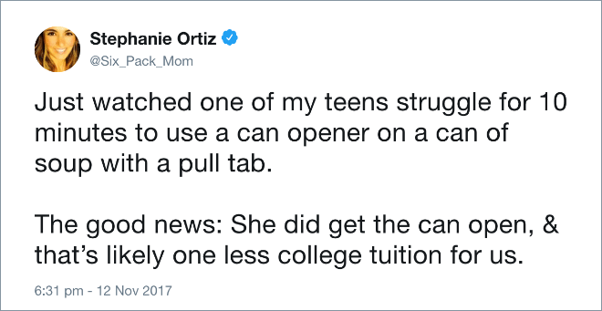 Funny tweet about teens.