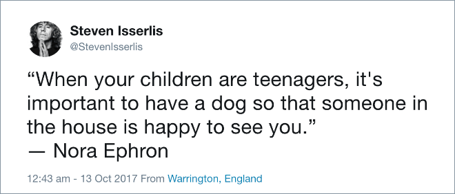 Funny tweet about teens.