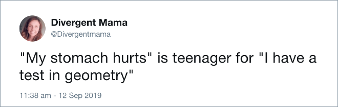 Funny tweet about teens.