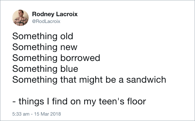 Funny tweet about teens.