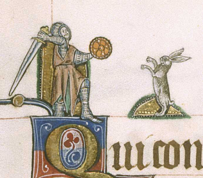 Bunnies were very violent in medieval art.