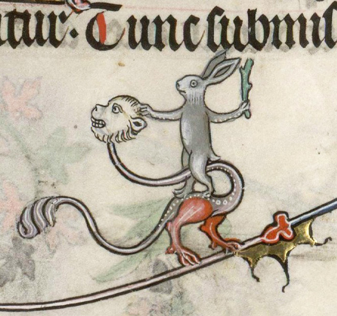 Bunnies were very violent in medieval art.