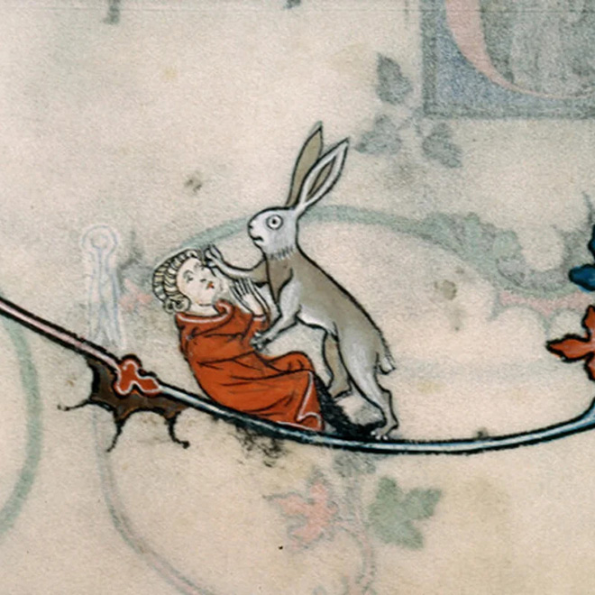 Bunnies were very violent in medieval art.