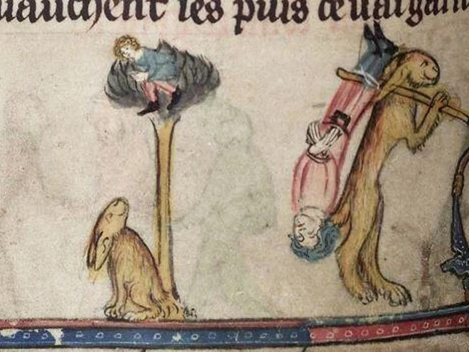 Bunnies were very violent in medieval art.