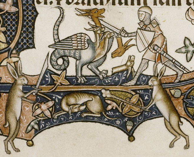 Bunnies were very violent in medieval art.