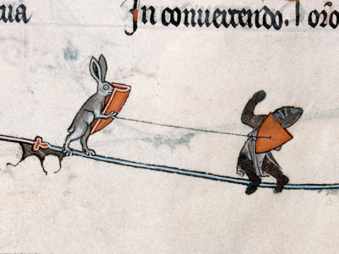 Bunnies were very violent in medieval art.