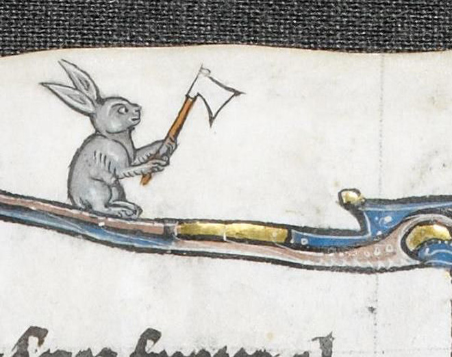 Bunnies were very violent in medieval art.